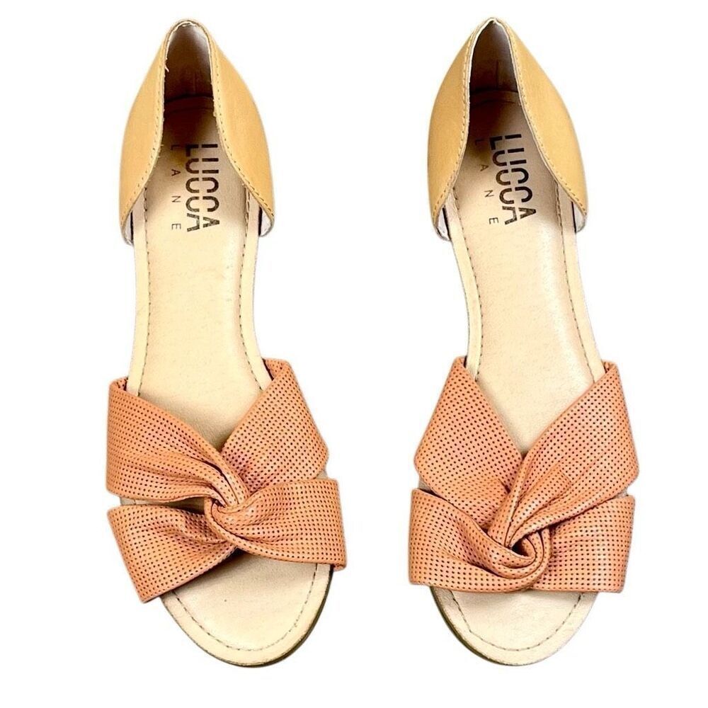 Lucca Lane Darsa Leather Sandals Flats 8M